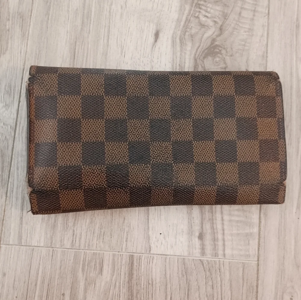 Checkered Brown and Black Wallet